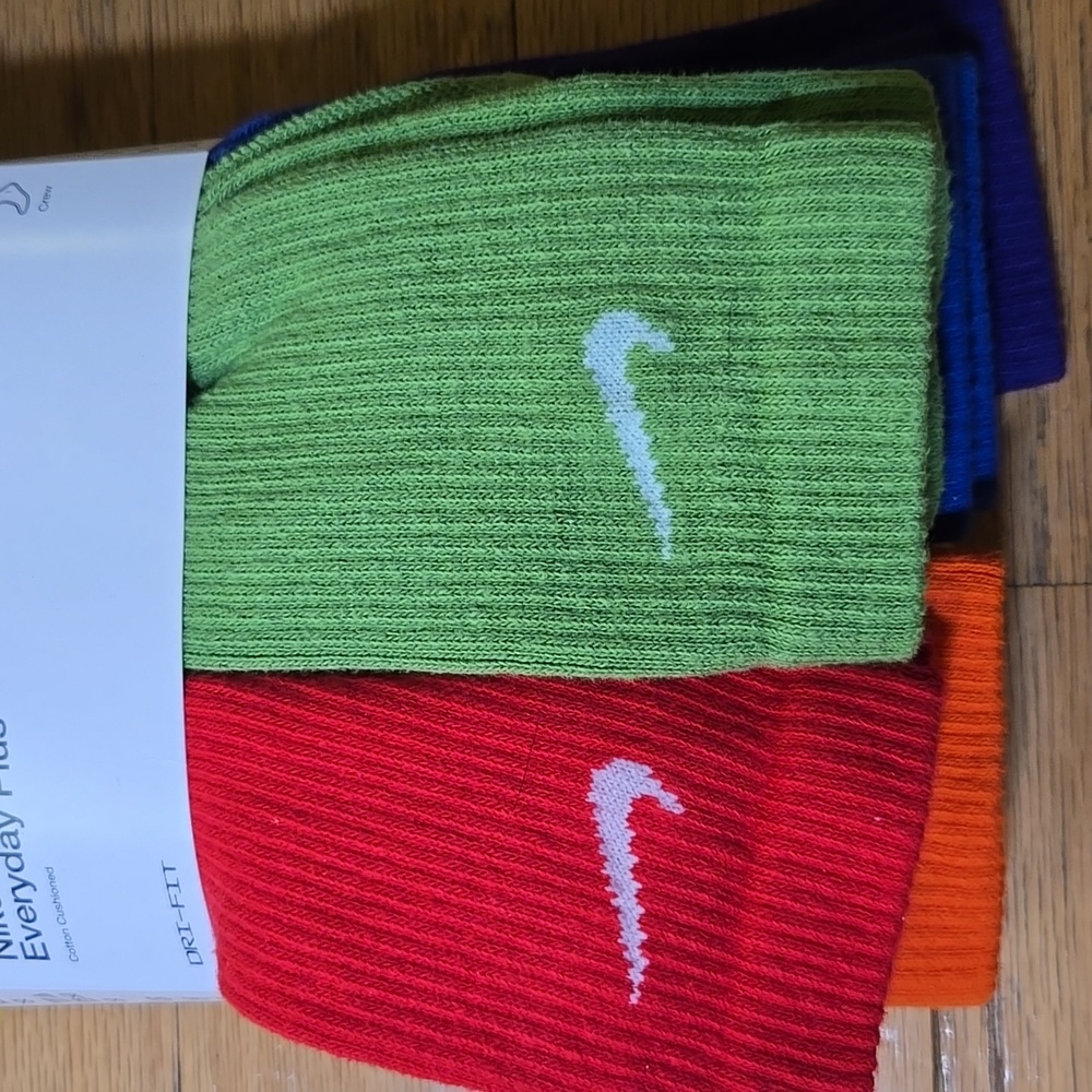 Nike Mens Everyday Performance Training PLUS Crew Socks 6 Pairs DRI-FIT - Picture 2 of 7